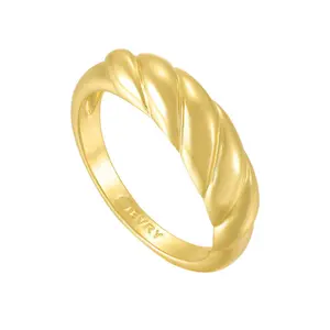EVRY JEWELS Gold or Silver Plated Women's Waterproof Don't Get It Twisted Ring