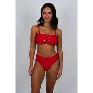 Walking At Sunset Swimsuit Set (Red)