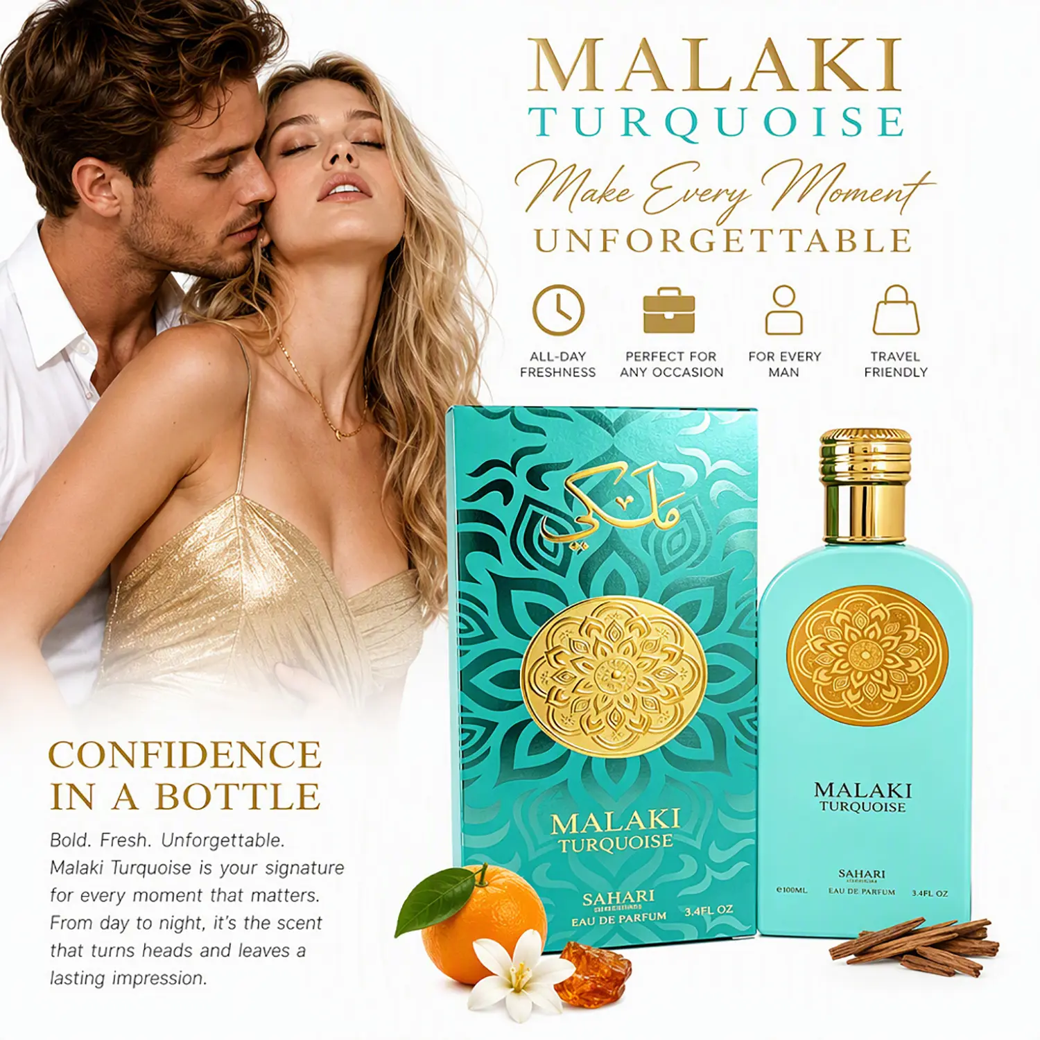 Women's Pheromone Perfume, with pheromone formula, long-lasting fresh citrus & floral fruity scent, designed for her to make him crave you and share a bright romantic night. Perfect for Valentine's, Christmas & Thanksgiving. 100ml/3.4fl.oz. Women's Scent