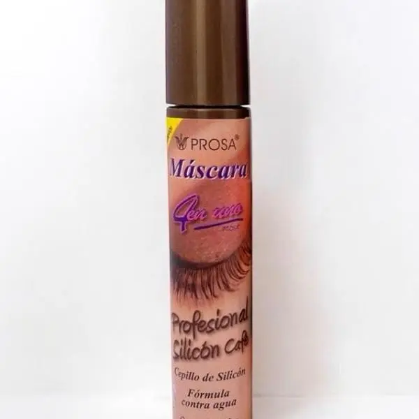 Prosa Professional Silicon Cafe Mascara 13ml - Waterproof, Rich Brown Color, Enhances Natural Lashes, Regular Edition, Professional Quality, Made in Mexico Makeup Cosmetic