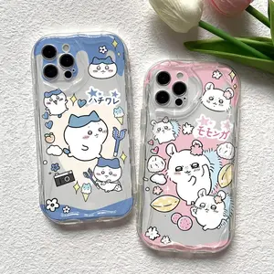 C-Chiikawas Hachiwares Phone Case for iPhone 17 16 15 14 Plus 13 12 11 Pro Max 3D Creamy Wave Soft Cover