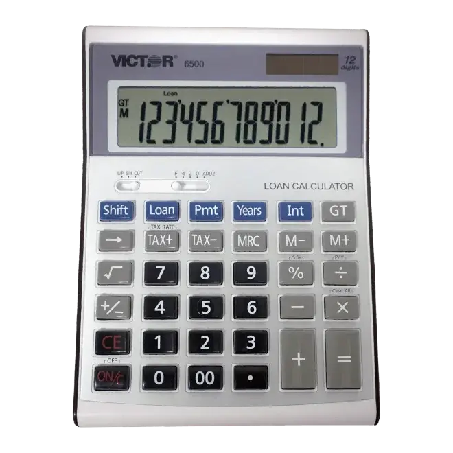 VICTOR 12-Digit Executive Desktop Financial Calculator for Accountants & Business Executives, 21mm Display, Loan Wizard, Adjustable Payment Periods, Smooth-Touch Keys, Metal Faceplate, Home or Office Finance Planning Tool