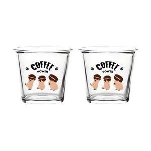 KawashimaYa Capybara Glass Mug Cup - Cute Ins Style 330ml Juice Milk Coffee Drinkware Set of 2