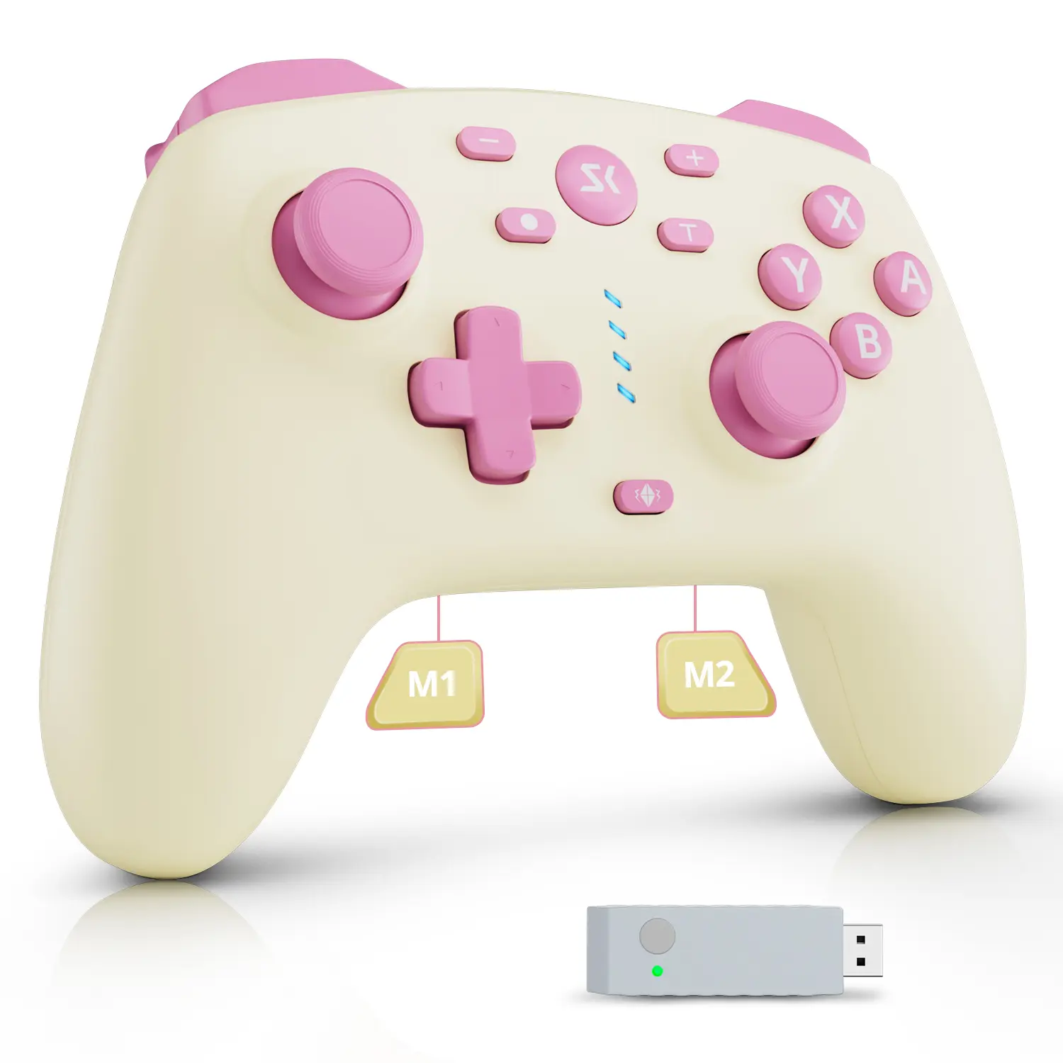 Wireless Game Controller for Switch/Switch 2/Lite/OLED/PC/Android/iOS, Controller with 2.4G Adapter, With Hall Joysticks & Hall Triggers, , 2 Back Programmable Buttons, Turbo Function gamer gifts