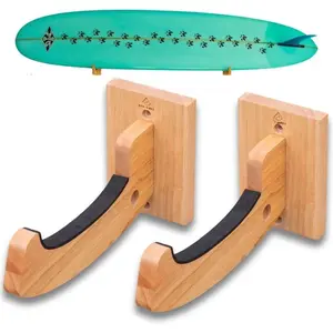 Surfboard Wall Mount and Snowboard Mount - Versatile Heavy Duty Surfboard Holder, Wakeboard Mount, Longboard Skateboard Rack - Extra Hole to Hang Accessories