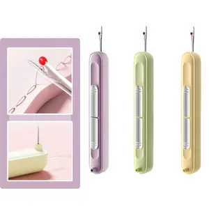 2-in-1 Automatic Needle Threader and Seam Ripper, 3PCS Quick Sewing Kit for Hand Machine Sewing, Crafting for Beginners & Experts