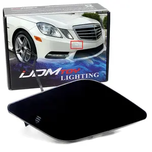 iJDMTOY Unpainted/Primed Front Bumper Tow Hook Cap Cover Replacement For Mercedes 2009-2012 E-Class E300 E350 E550 E63 Sedan Standard Bumper