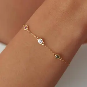 Customized Multi-Birthstone Family Bracelet