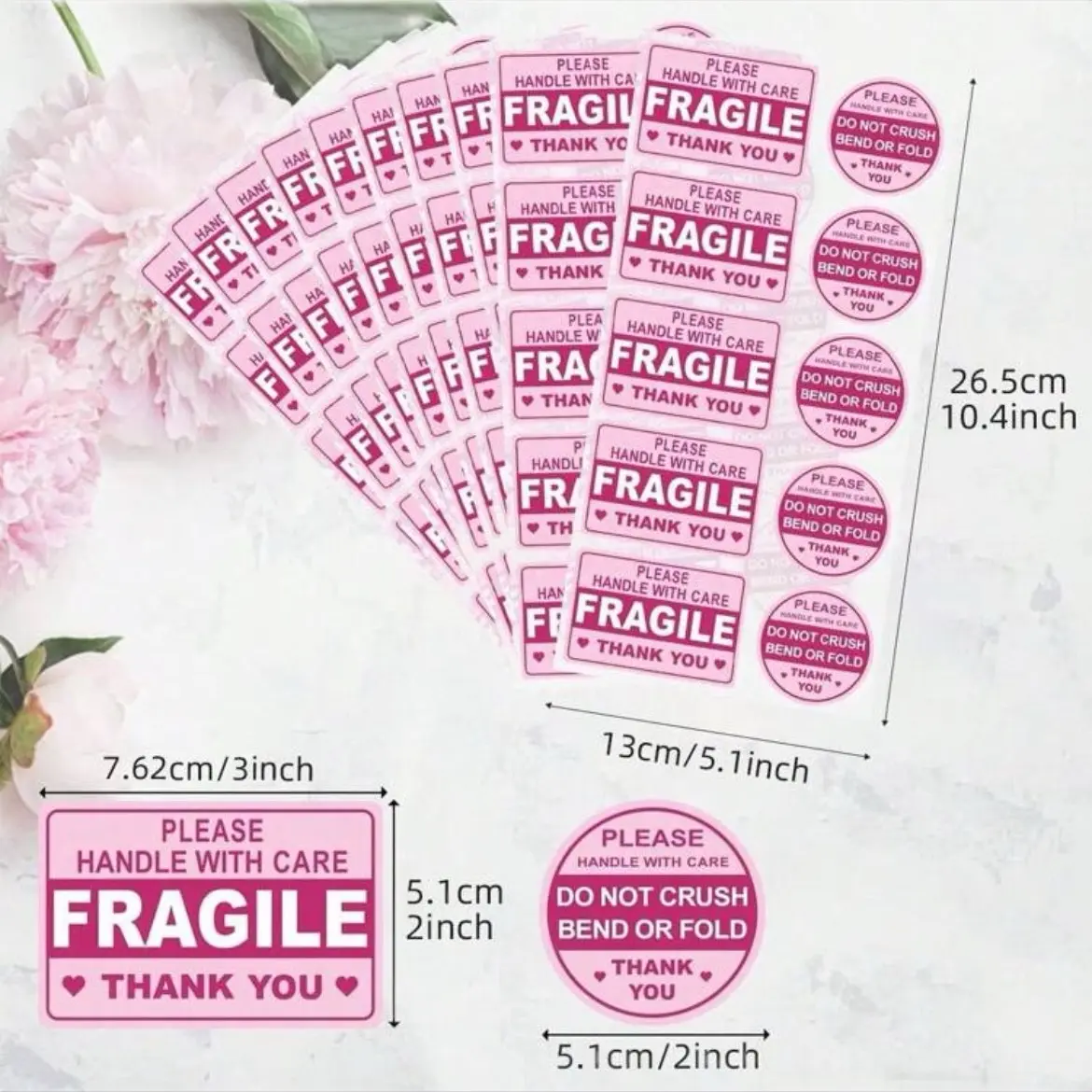 Fragile Handling and Notification Label Sticker - Pack of 100 christmas gift