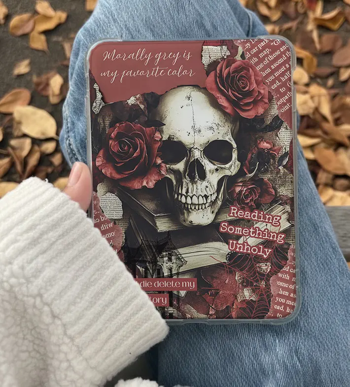 Dark Romance Kindle Insert for Clear Case – Aesthetic Book Lover Decor | Cozy Reading Accessory