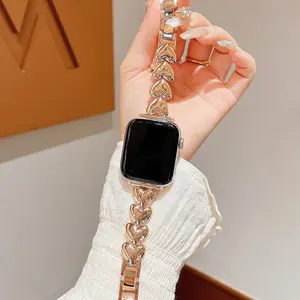Heart Design Watch Band for Apple Watch (Band Only), Fashionable Watch Band for Women, Wearable Accessories Compatible with Apple Watch Series