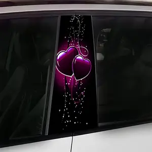 Romantic Heart-Shaped Car Stickers, Easy Peel & Stick, Waterproof Scratch-Resistant, Universal Vehicle Decals for Cars and Refrigerators