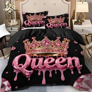 2/3 Pcs Luxurious Queen Duvet Cover Set(1* Duvet Cover+1/2* Pillowcase,No Filling)Soft High-End Digital Printed Bedding Set, Decorative Duvet Cover, Perfect Gift For Family,Friends During The New Year Holiday!Suitable For All Year Round!Machine Washable