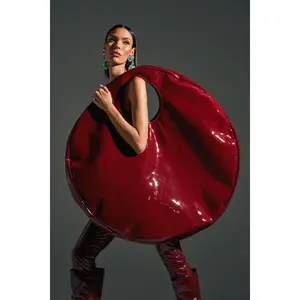 EPITOME OF LUXURY PATENT OVERSIZED TOTE