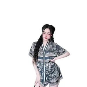 Comfort Sleeping Clothes - Women's Nightwear, Comfortable Design, Short Sleeves, Versatile Style, Ideal for Sleeping - Womenswear