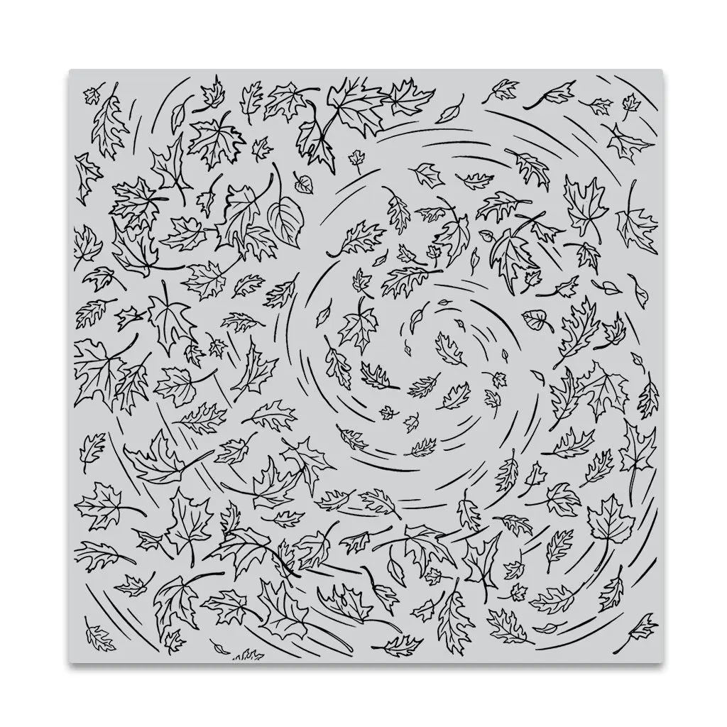 Leaves in the Wind Bold Prints Cling Stamp