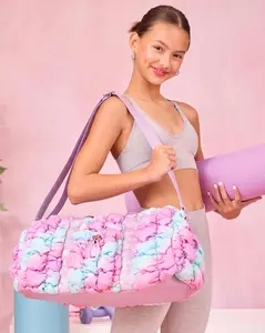 Quilted Scrunchies Ombré Large Barrel Duffle Bag