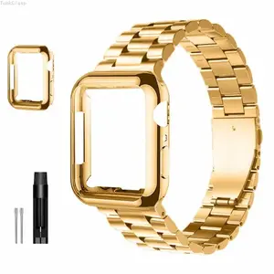 Watch Band with Protective Case – Fashionable Set for Men & Women, Fits Apple Watch Series, Smartwatch Accessory, Great for Spring & Summer Rotation