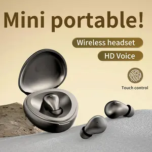 MSHUKCOE Bluetooth Mini Single Earbud Wireless Invisible Pro Headset 4Hrs Playtime Noise Smallest in-Ear Noise Cell Phone with Hands-Free Earpiece for iPhone Samsung Android Car Mic Earphones