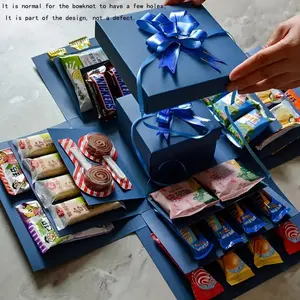 Explosion DIY Surprise Deluxe Gift Box Set, Snack Explosion Gift Box, Handmade Scrapbook Album, Perfect for Gifts, Mother's Day, Father's Day, Birthday