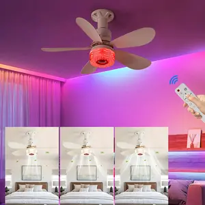 Smart Ceiling Fan with Lights and Bluetooth Speaker – 40W RGB Music Fan Light, Dimmable LED 3000K-6500K, Remote Control, for Living Room Bedroom Kitchen Covered Patio #HomeImprovement