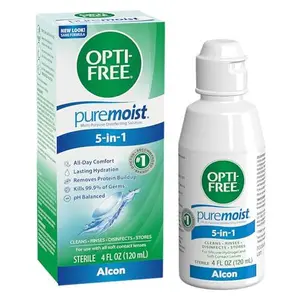 Opti-free Puremoist Multi-Purpose Contact Lens Cleaning and Disinfecting Solution, 4 Fl Oz