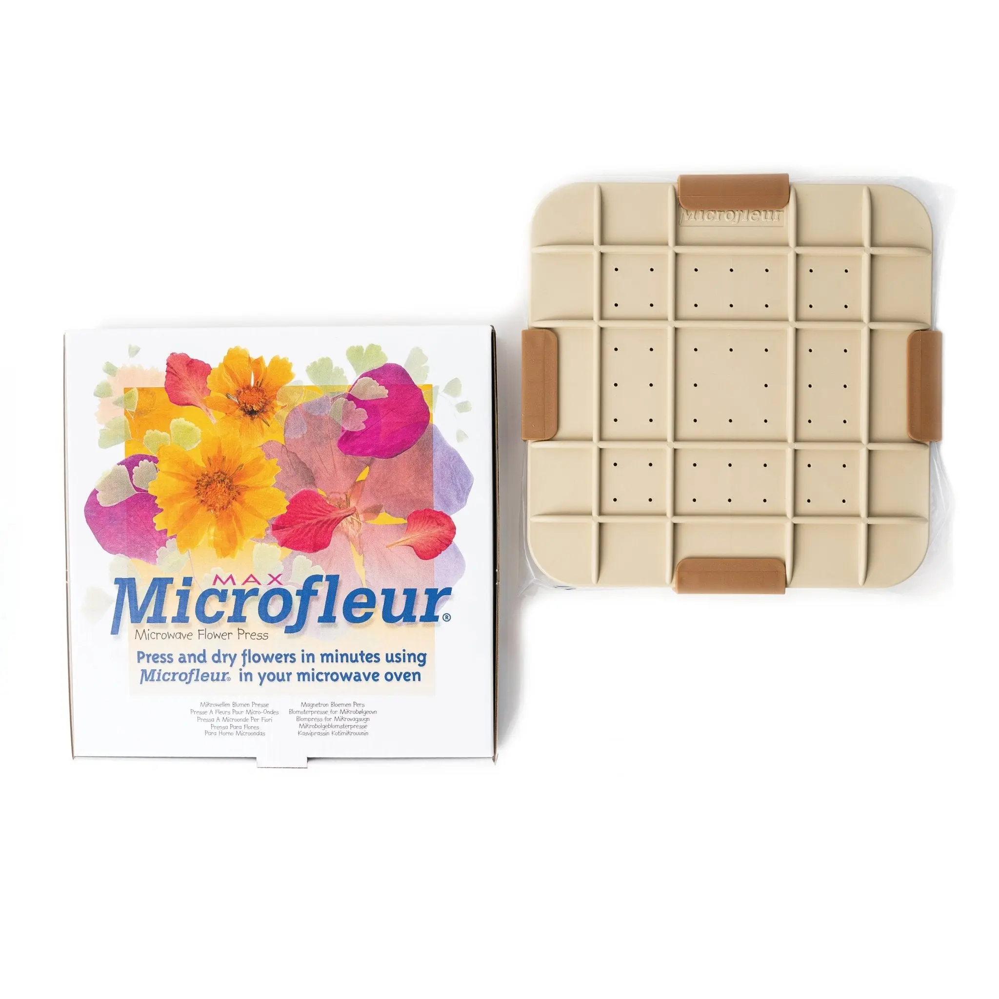 Microfleur Max Flower Press Kit for pressed flowers and dried flowers microwave flower press Decor Decorative dry Fruit and Plants for Candles, Wedding, Ornaments and more