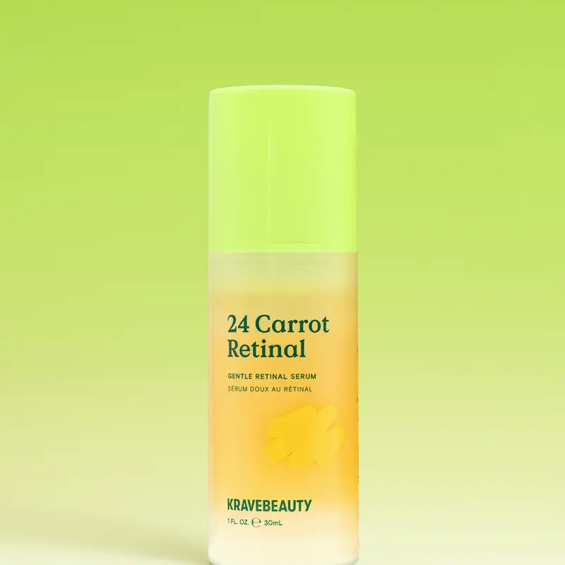 KraveBeauty 24 Carrot Retinal - Gentle Beginner-Friendly Retinal Serum, Promotes Cell Turnover to Help Improve Skin Tone, Texture, and Fine Lines