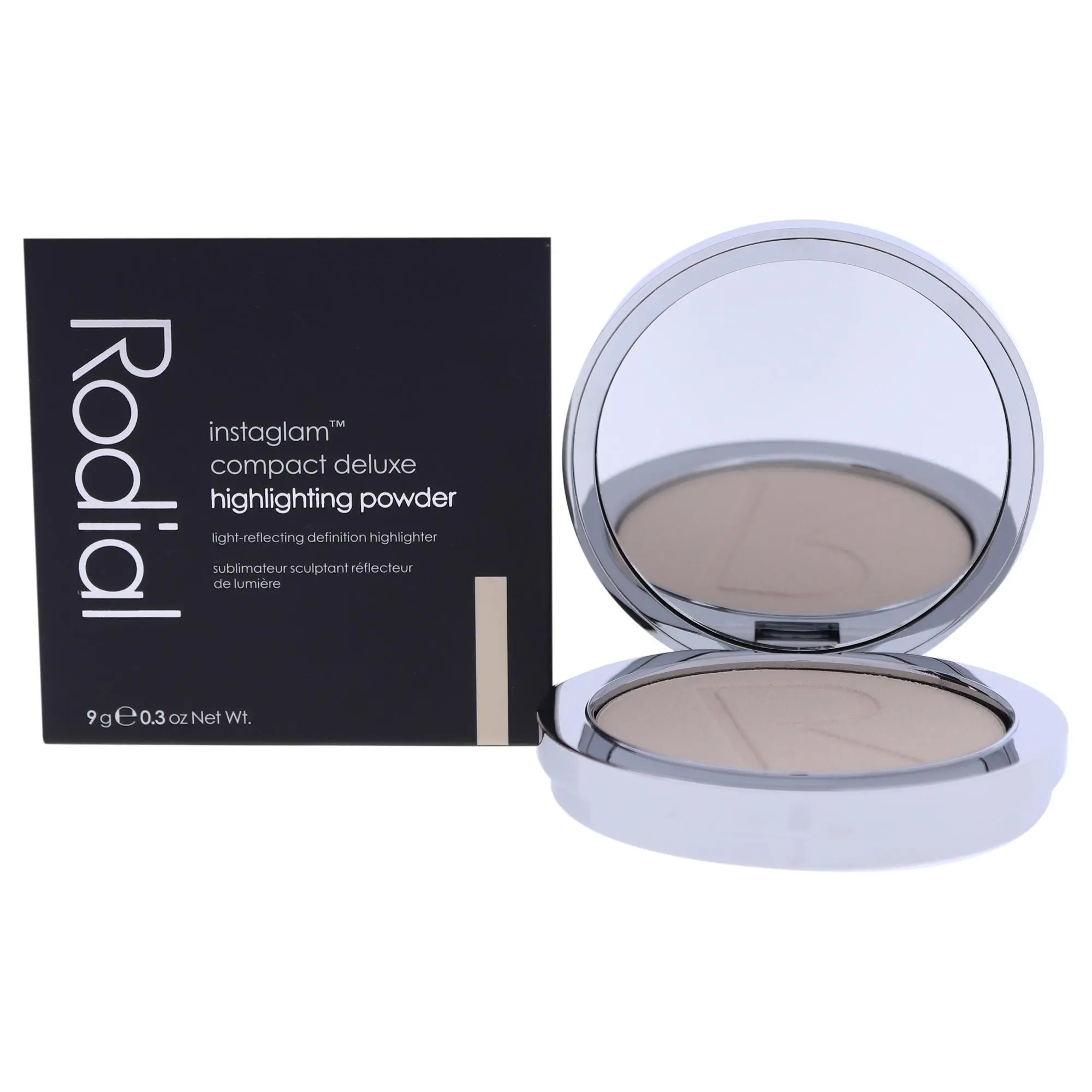 Rodial Instaglam Compact Deluxe Highlighting Powder - 02, Women's Radiant Makeup Compact Powder, 0.3 oz