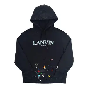 Lanvin x Gallery Department Logo Hooded Sweatshirt Faded Black Pre-Owned