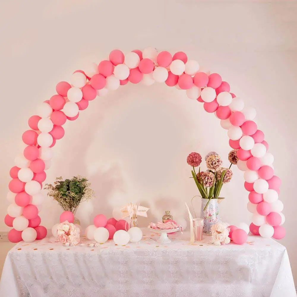 12ft Adjustable Height DIY Table Top Arch Stand Kit, Holds Up 100-120 Balloons for Party Decor & Balloon Arch Decoration