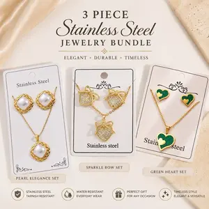 3 Sets of Stainless Steel Jewelry.
