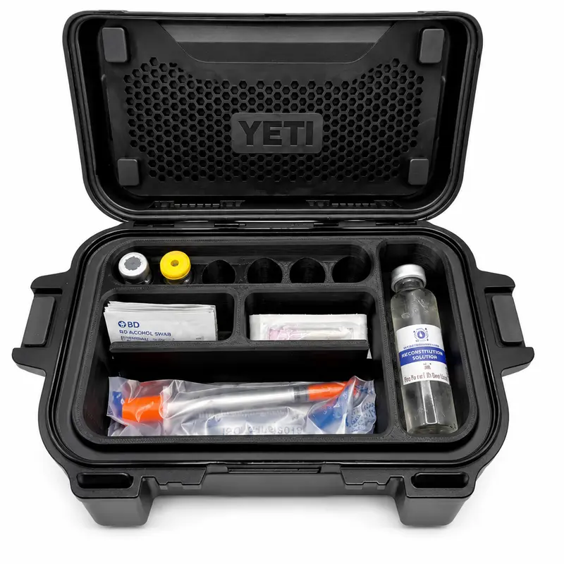 🧪✨ Peptide Organizer Insert for Y3TI GoBox 1 Gear Case 🧊💉 | 3mL Vial Holder 🧬 | Research Storage 📦 | 🚫 INSERT ONLY 🚫