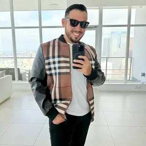 PLAID SUADE JACKET (FITTED)