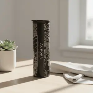 Aurora IL Map Stainless Tumbler