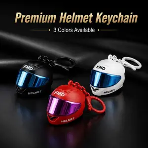 3D Creative Simulation Motorcycle Helmet Keychain, Keyrings, Mini Stereo Cap Model, Backpack Key Pendant, Keychain For Bags, Men's Ornament Gift