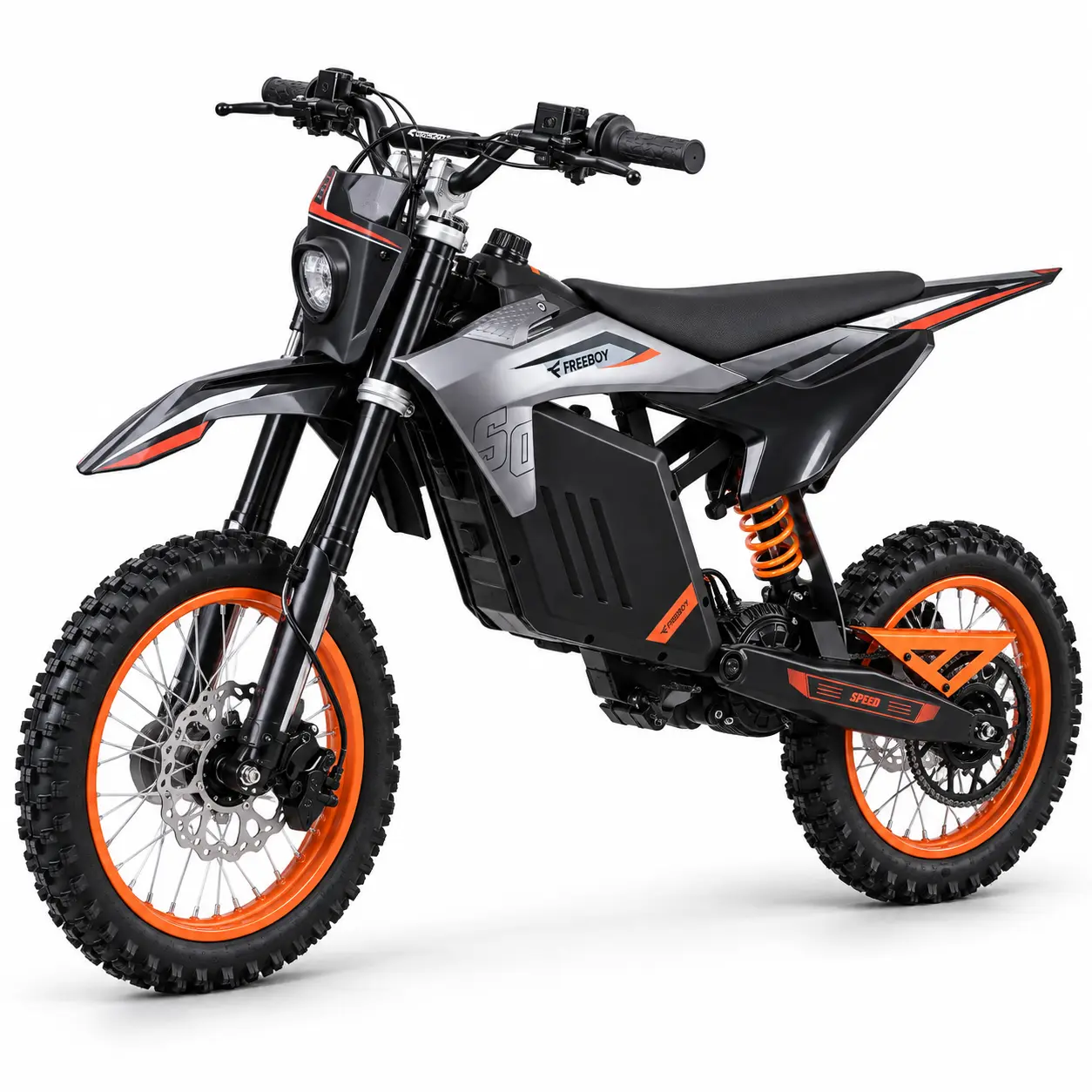 Litpot Y88 Adult Off-Road Electric Dirt Bike - 3000W Motor, 48V 20.8Ah Battery, 34 MPH Top Speed, 31 mi Range, 14"/12" Pneumatic Tires, Hydraulic Disc Brakes, Full Suspension, 330lbs Max Load, Max Load 330Lbs