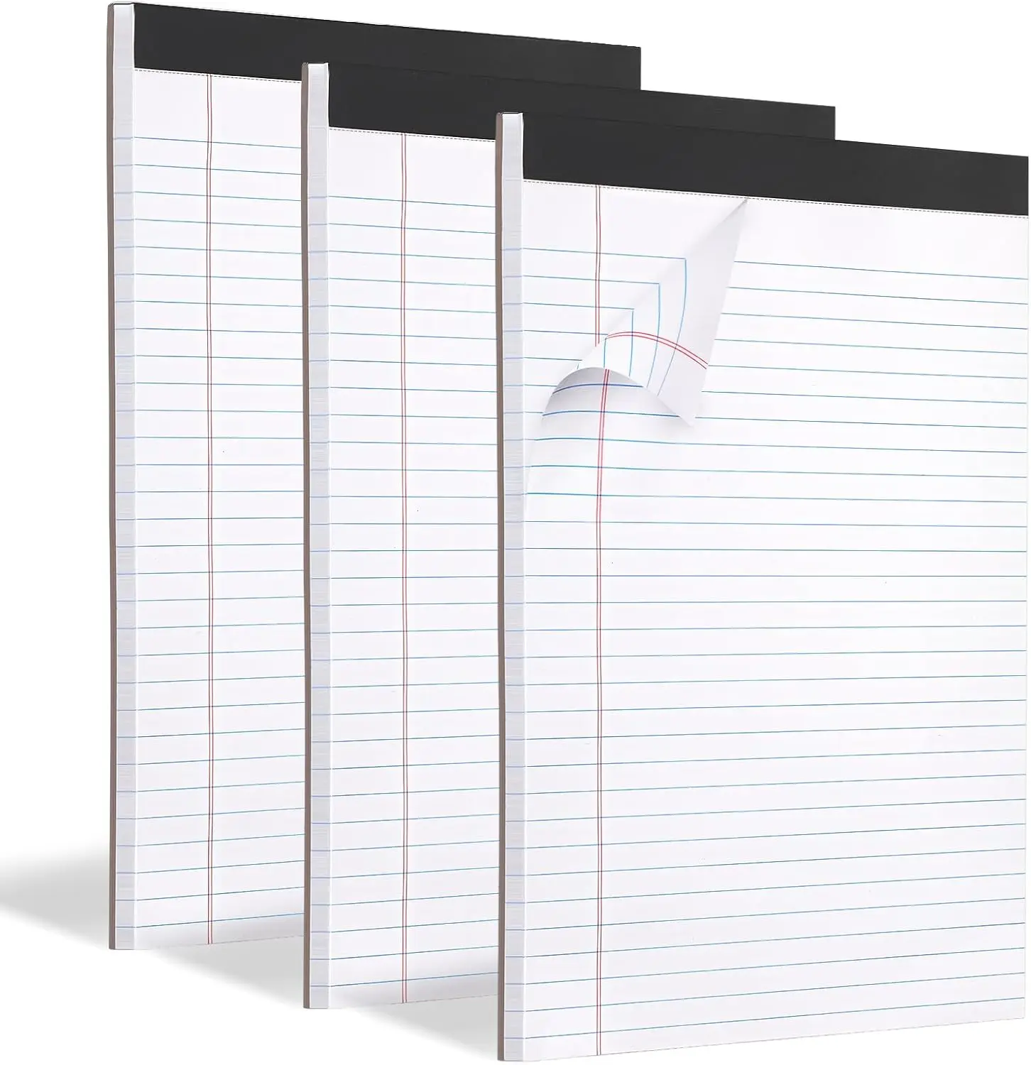 3 Pack Legal Pads Refills Note Pads Writing Pads 8.5 x 11 Inches Memo Pads Lined Writing Note Pads Letter Size Legal Pad Wide Ruled Lined Pads Legal Rule for School Office 30 Sheet per Pads