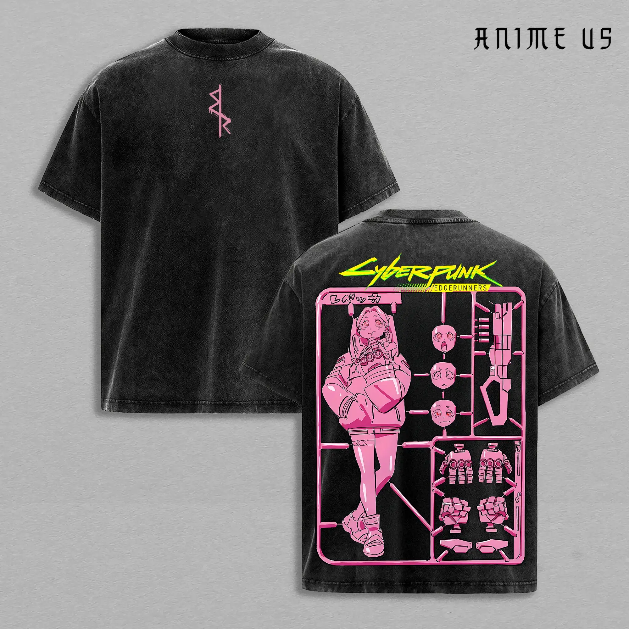 Retro Limited Vintage Edgerunners Toy Rebecca Unisex Acid Washed Lightweight TSHIRT, Edge Runner Shirt, Cyberpunk Edgerunners, Lucy Shirt, Neoncore