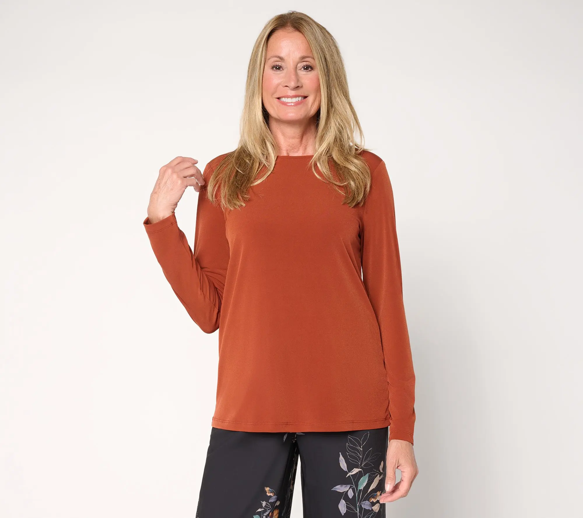 Susan Graver Essentials Liquid Knit Ballet-Neck Top Susan Graver Essentials Liquid Knit Ballet-Neck Top