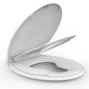 GARVEE Toilet Seat, Round Toilet Seat with Toddler Seat Built-In, Slow  Close, Easy Clean, Easy Installation & Release