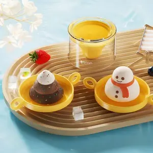 UFORU Snowman / Pine Tree Shaped Silicone Ice Mold – Single 3D Ice Tray, Ice Cream Mold, Kitchen Gadget, Ice Making Mold