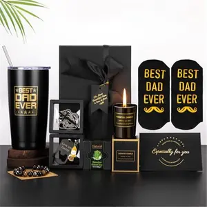 Father's Day Gift,Gifts for Dad from Daughter Son Birthday Gifts for Dad,Best Dad Ever Gifts Man Black Gifts Basket Ideas Set,Birthday Gift Box Birthday Presents for Dad,Husband,Brother,Boyfriend, 1