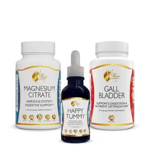 Coco March N.M.D Daily Comfort Kit, Dietary Supplements Bundle to Support Digestive Ease with Magnesium Citrate Happy Tummy & Gall Bladder Support - Healthy Digestion