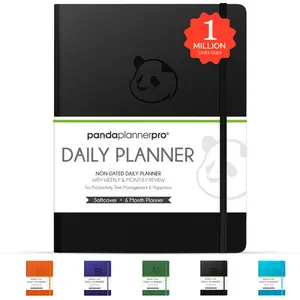 6 Month Panda Pro Planners – Large Daily Planner in 3 Sections