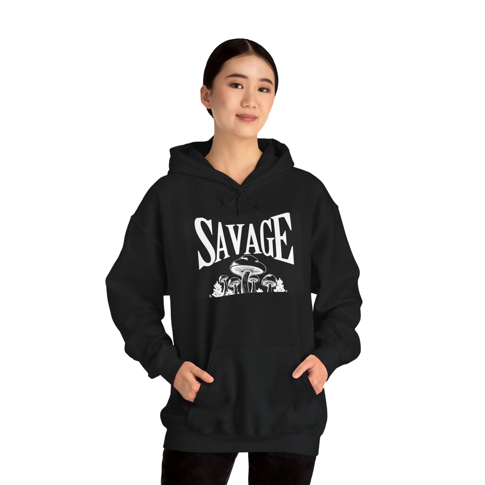 Savage mushroom- Unisex Heavy Blend™ Hooded Sweatshirt oversized hoodie sdl parke suga 93 hoodie girl