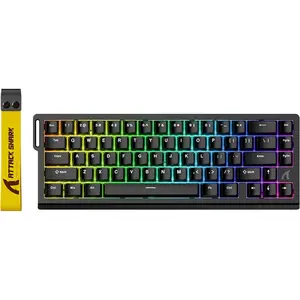 ATTACK SHARK X68 HE Rapid Trigger Mechanical Gaming Keyboard 60% Wired TKL with Adjustable Actuation,Hall Effect Magnetic Switch,8KHz Polling Rate,RGB Backlit,Top Mount for  PC Mac Esport Gamer pc accessories
