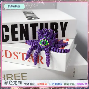 3D Printed Cross-Border New Horror Big-Eyed Octopus Cthulhu Creative Ornament Internet-Famous Holiday Gift Children's Toy