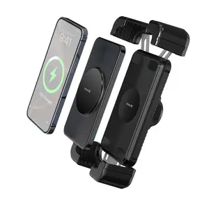 YWZ Magnetic Wireless Charging Bike Mount with Detachable Power Bank – Fast, Stable & Water-Resistant Charging for Bikes, Strollers, Motorcycles & Gym Equipment