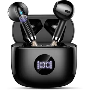 Wireless Earbuds, Bluetooth Headphones 5.4 HiFi Stereo, in Ear Earphones with 4 ENC Noise Cancelling Mics, 40H Playtime Ear Buds with Mini Case, IP7 Waterproof Headset with LED Display, USB C Charging